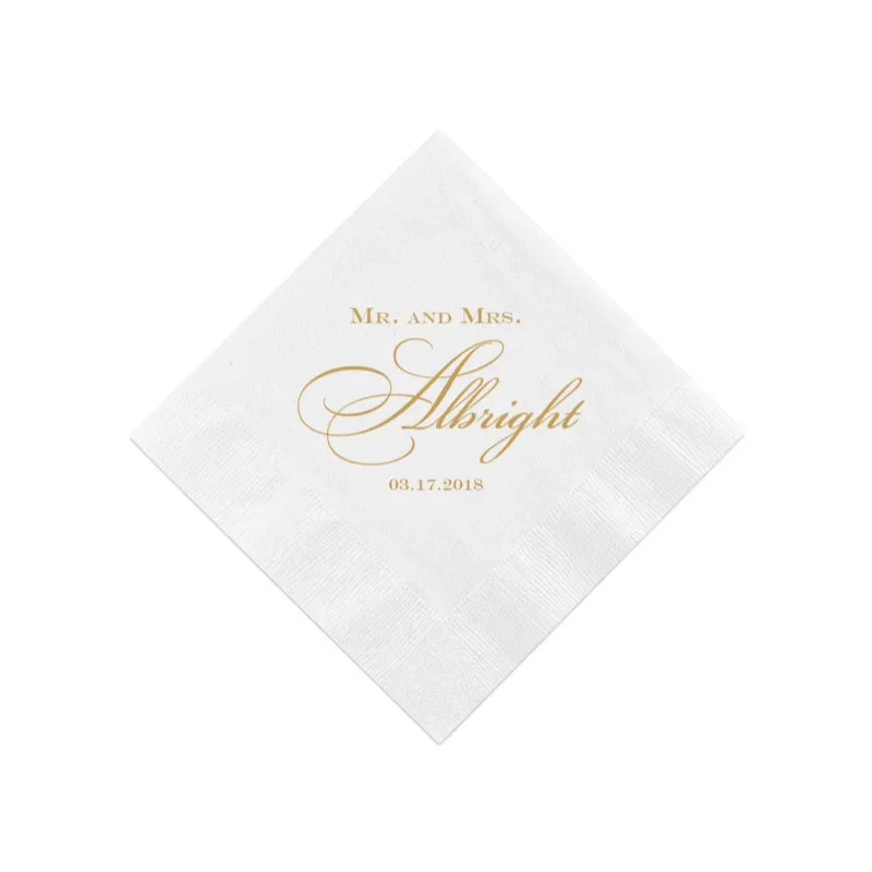 

Personalized Mr and Mrs Wedding Napkins, Rehearsal Dinner, Engagement Party, Custom Bar Napkins, Custom Wedding Napkins