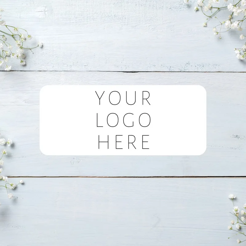 Custom personalised Rectangle business logo personalised sticker Business labels Postage labels Order stickers