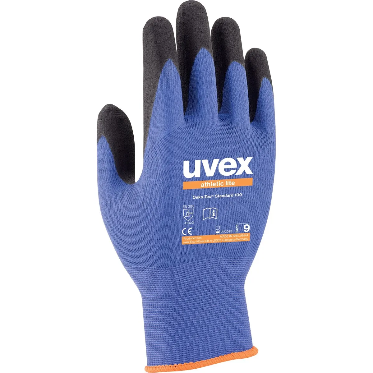 

Uvex Athletic Lite 60027 Work Gloves According to EN 388 Mechanics Gloves for Workshop and Work Pack of 5 Pairs