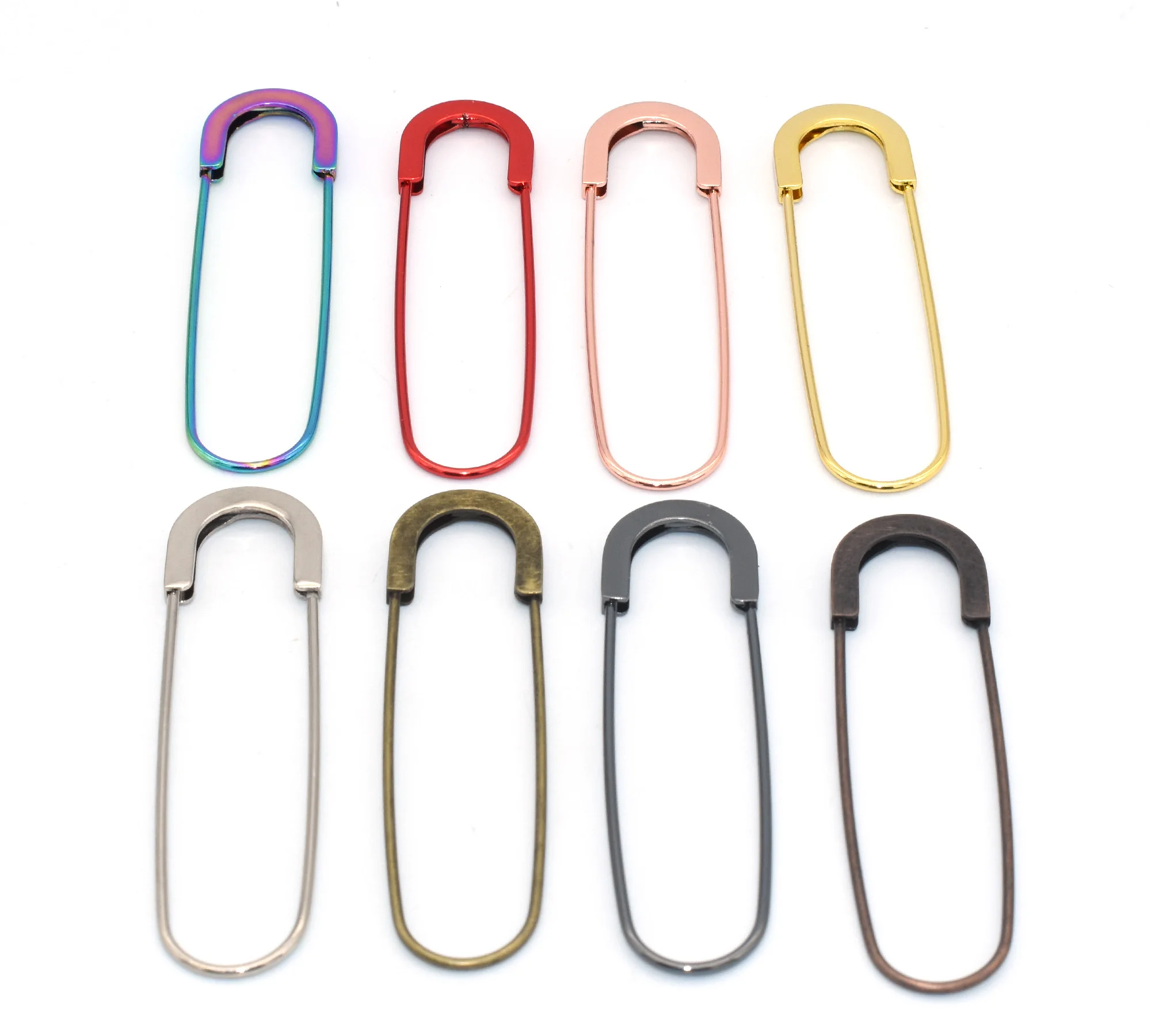 80mm Multicolor Large Safety Pins Metal Safety Jewelry Pin Brooch Blankets Skirts Pin Stitch Markers Safety Pin Sewing Supplies