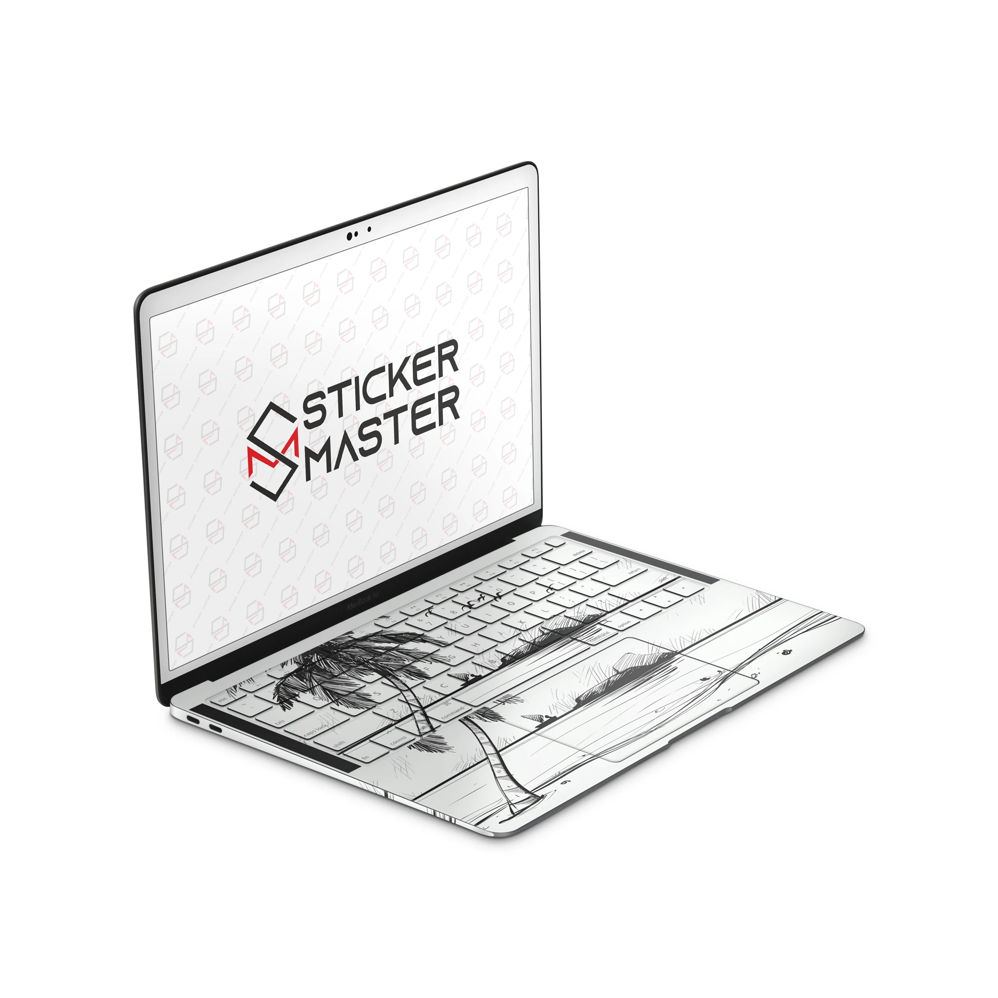 Sticker Master Beach Sketch Universal Sticker Laptop Vinyl Sticker Skin Cover For 10 12 13 14 15.4 15.6 16 17 19 