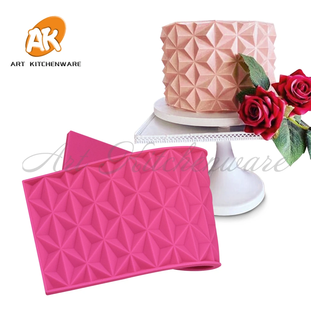 Geometry Design Silicone Cake Lace Mold Cake Decorating Tool Border Decoration Lace Mold kitchen Baking Tool