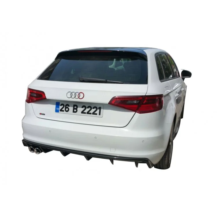 Audi A3 8V 2012 - 2016 Sportback Standard Bumper Compatible Rs-Style Rear Bumper Diffuser