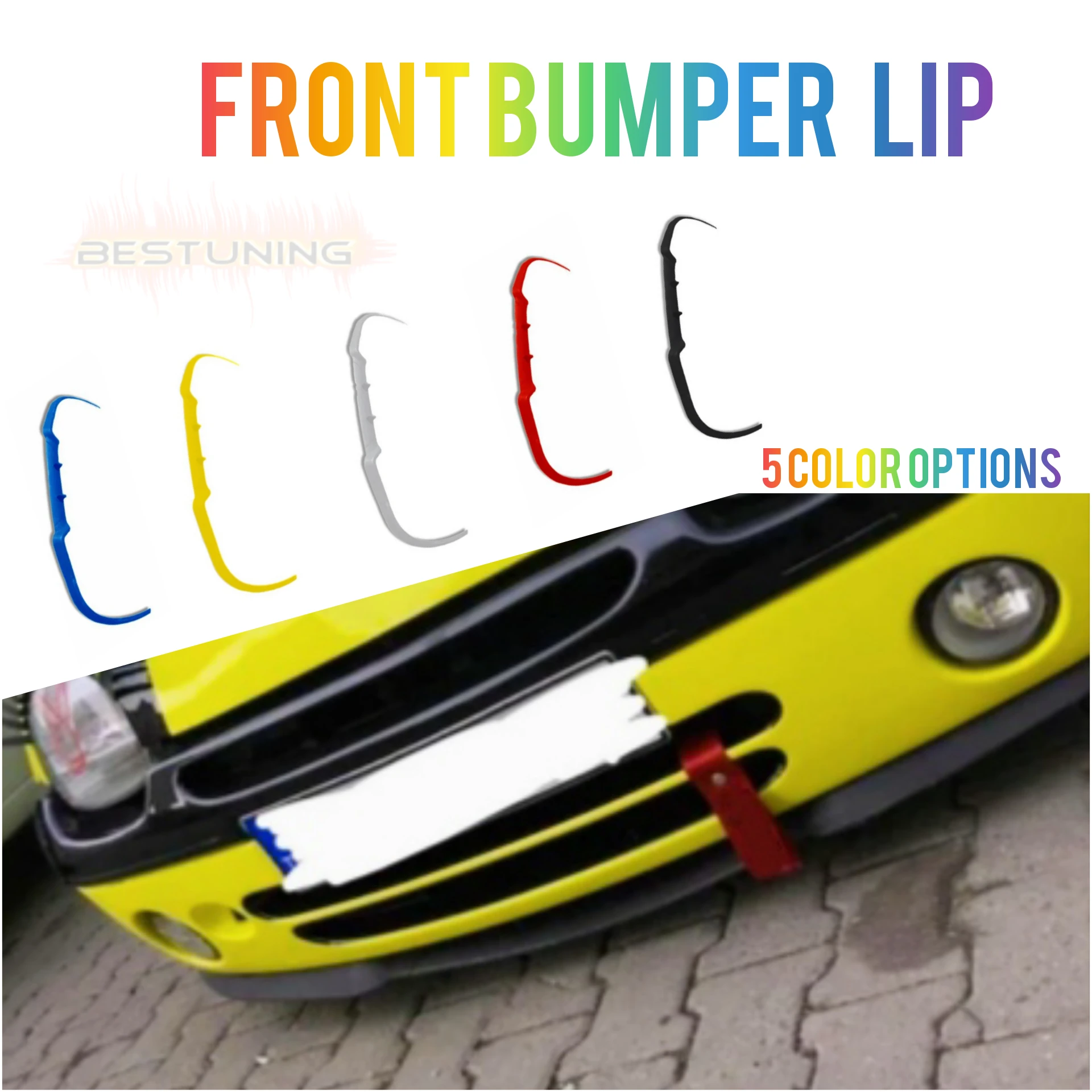 For Renault Twingo CUPRA R front SPOILER FRONT BUMPER Euro Spoiler lip Sports Universal 3 PCs body kit accessory