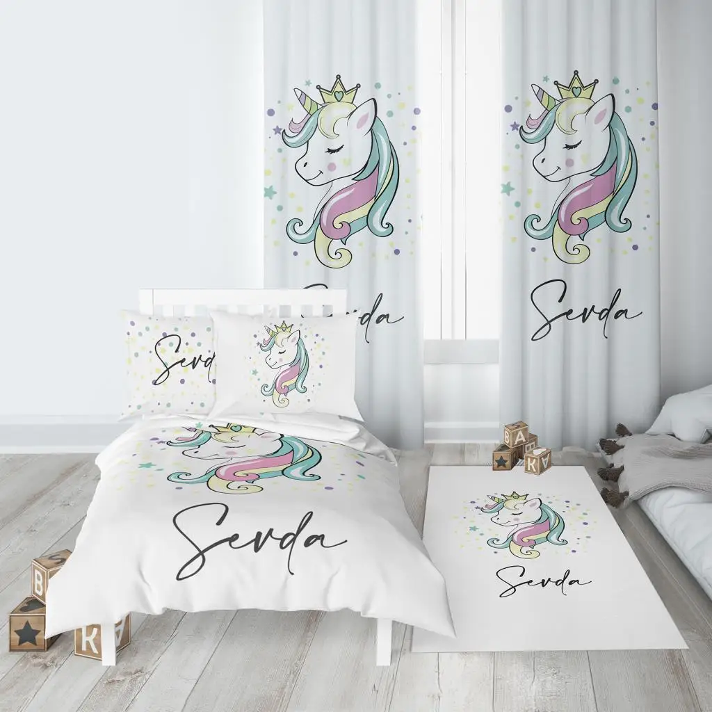 İsme Custom Backdrop Curtain Unicorn Single Wing 70x260cm (1 pcs)