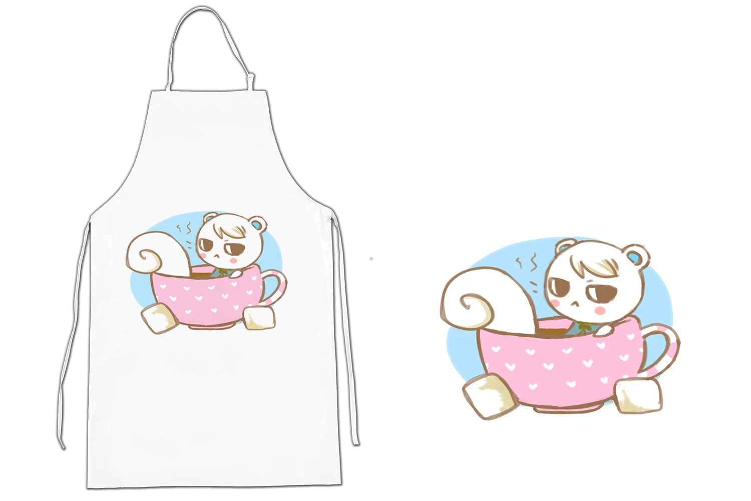 Apron SQUIRREL CHIBI VERY CUTE kitchen apron