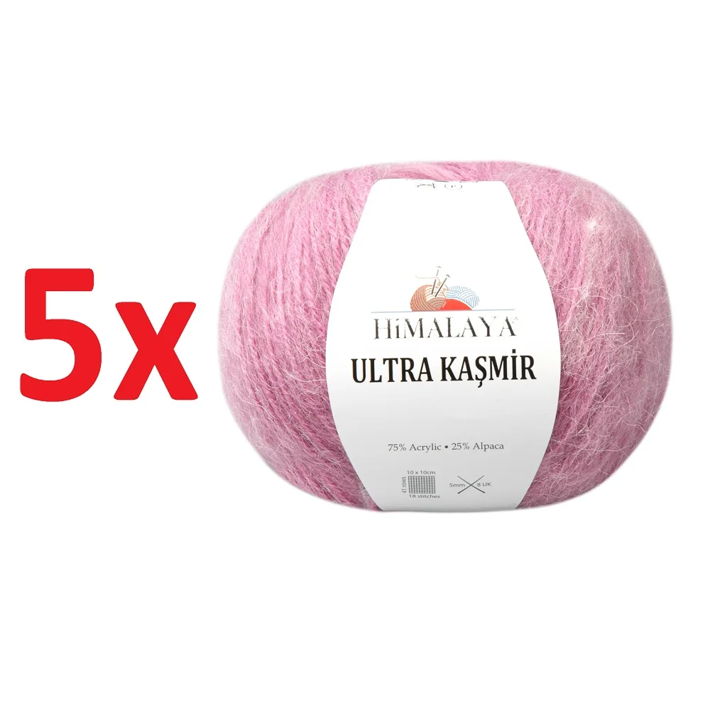 Himalaya Ultra Kasmir Mohair Yarn 5 BALLS Alpaca Mink Merino 5x50g -175m Cashmere Kid Wool Knitting Crochet Amigurumi Soft Brush