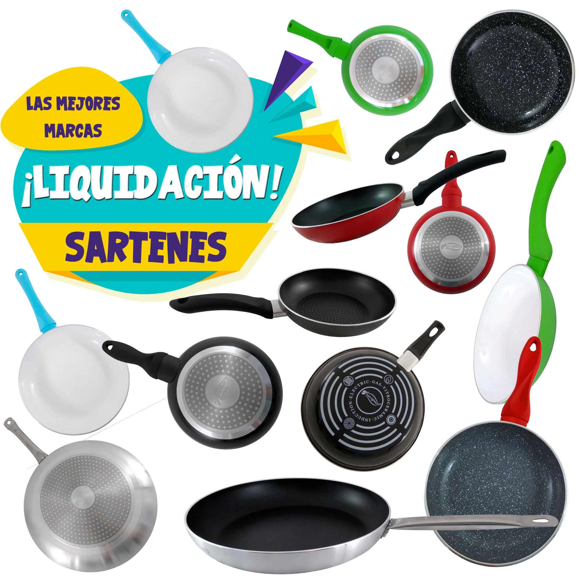 Clearance from pans BERGNER or SAN IGNACIO manufactured in aluminum pressing, stainless steel or aluminum carbon