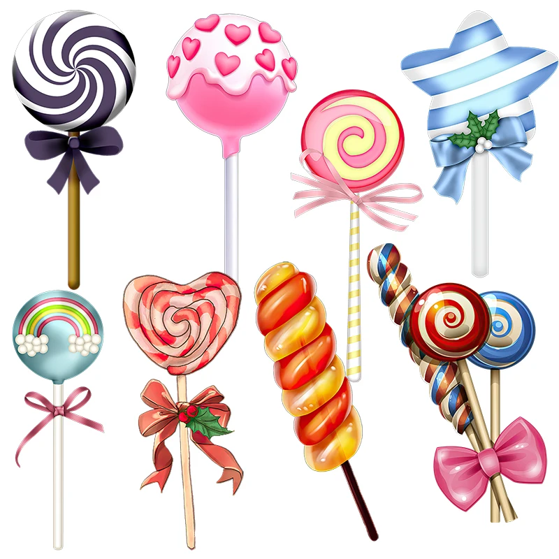 Three Ratels CHT25 Lovely colorful lollipop festival celebration decoration birthday party Decal kitchen decoration