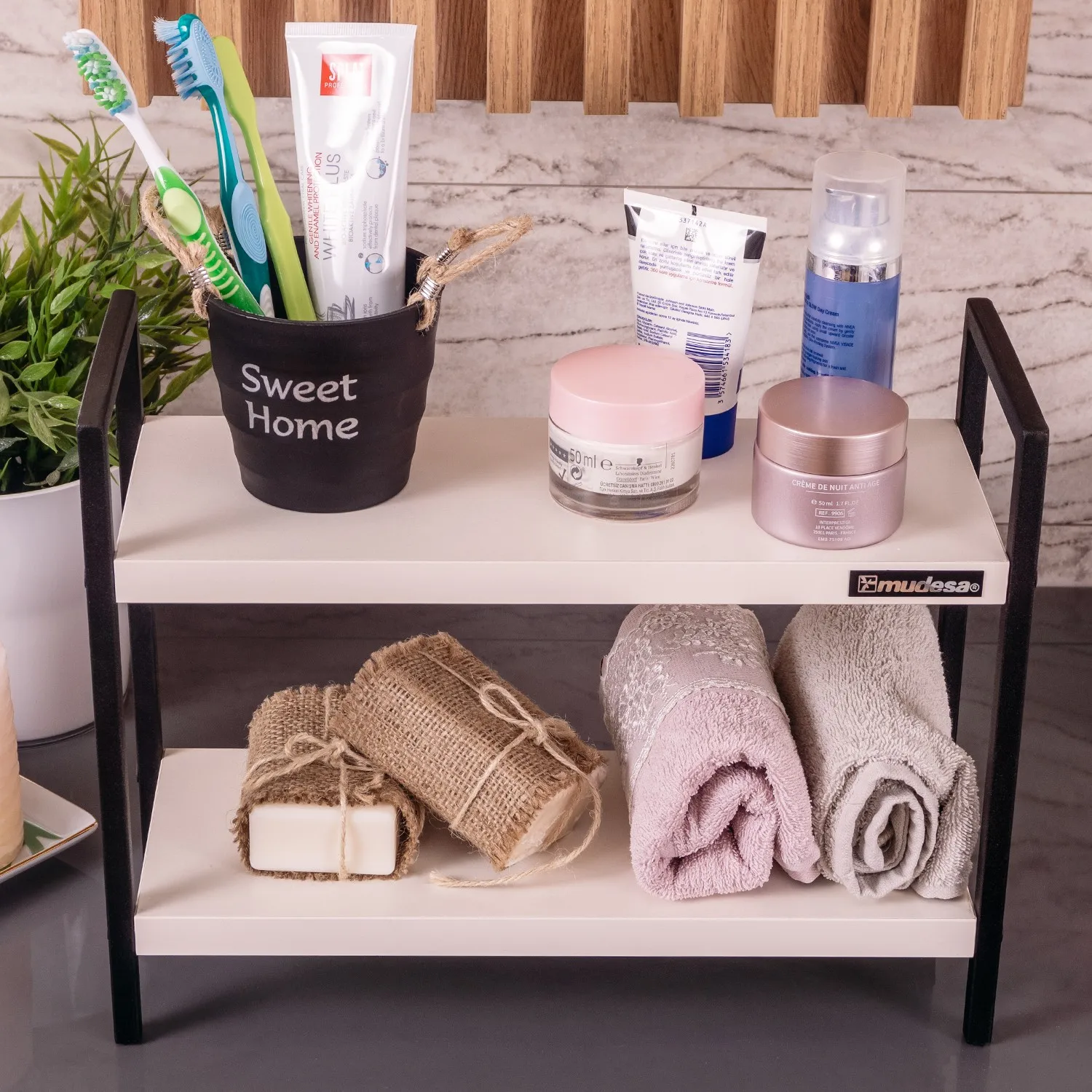 Bathroom Shelf Storage Rack Countertop Stand Decorative Organizer Towel Shampoo Jar Storage Bathroom Kitchen Organizer