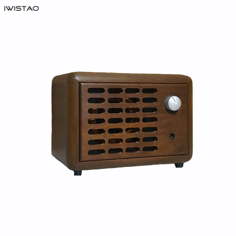 IWISTAO 20W Bluetooth Speaker 4.2  Handmade Vintage Pure Solid Wood  3 Inch Full Range Unit CSR64215