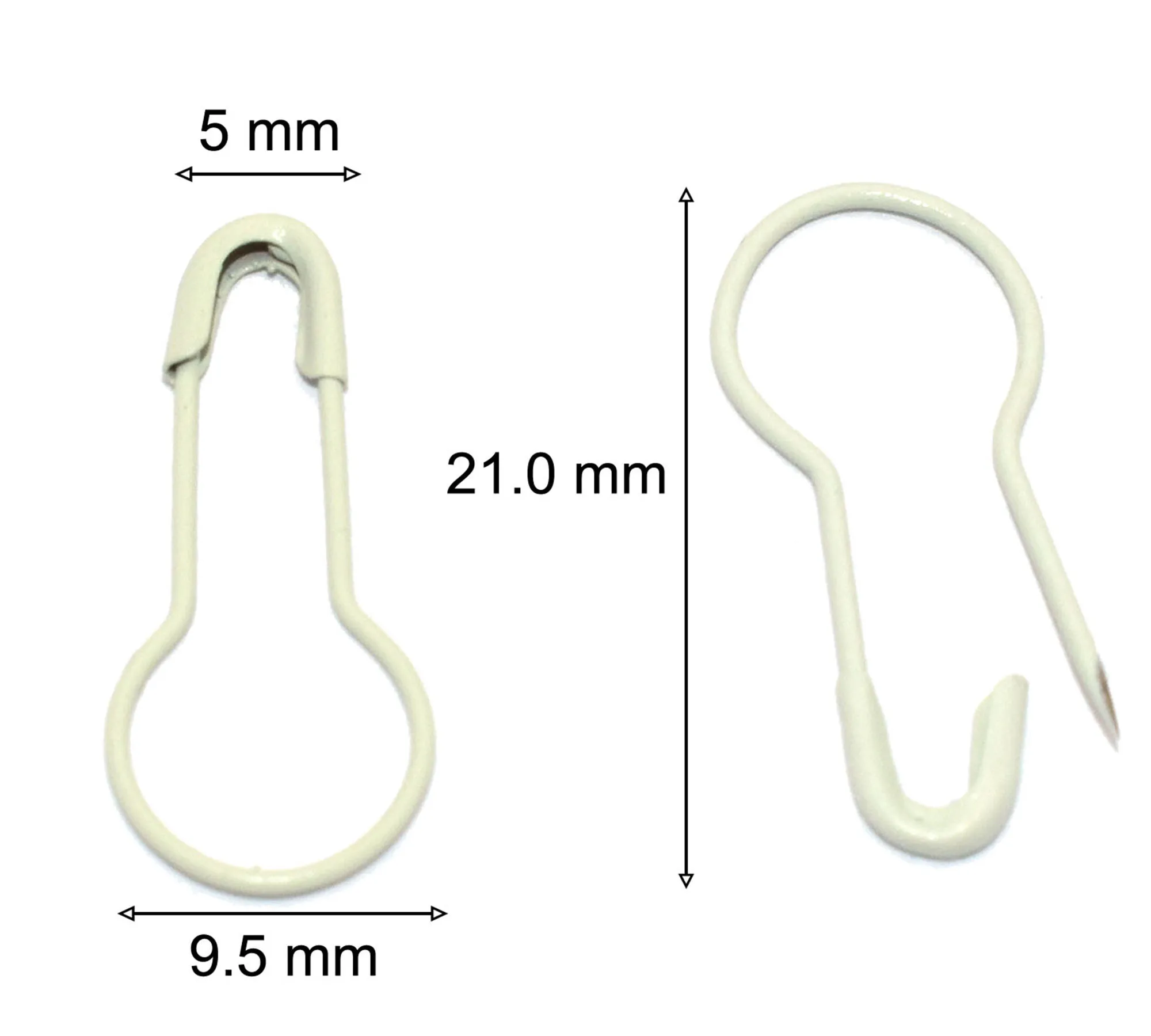 21mm Safety Pins Large Decorative Garment Sewing Crafts Pear-Shaped Gourd Pins Clothes Office Supplies 21mm Dim Green