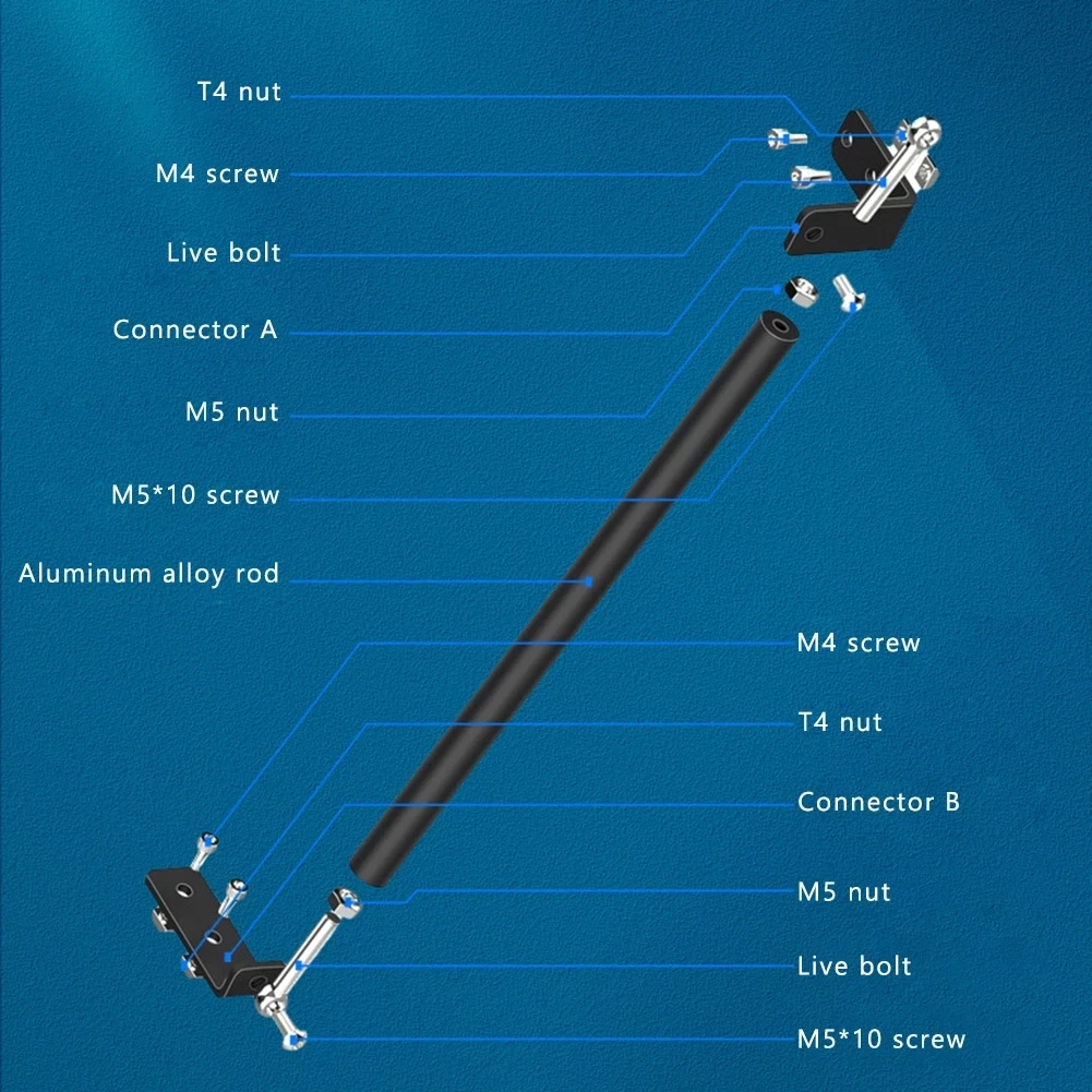 Zestawy drążków kierowniczych o osi Z do Creality Ender-3/Ender-3 Pro/CR10/CR10S Zestaw drążków kierowniczych ze stopu aluminium Części do drukarek 3D