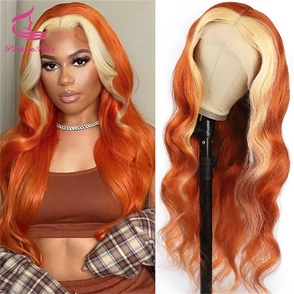 

Ginger Wigs 613 Lace Front Wig Straight Wigs For Women Orange 13x4 HD Lace Front Blonde Human Hair Pre Plucked Bleached Knots