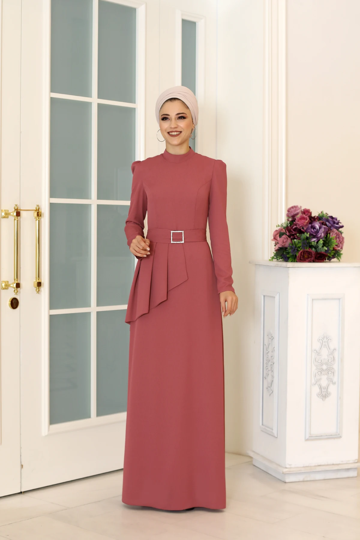 Long Women Hijab Dress Muslim Women's Long Sleeve Dress women's dress Turkey Islamic clothing Hijab Clothing