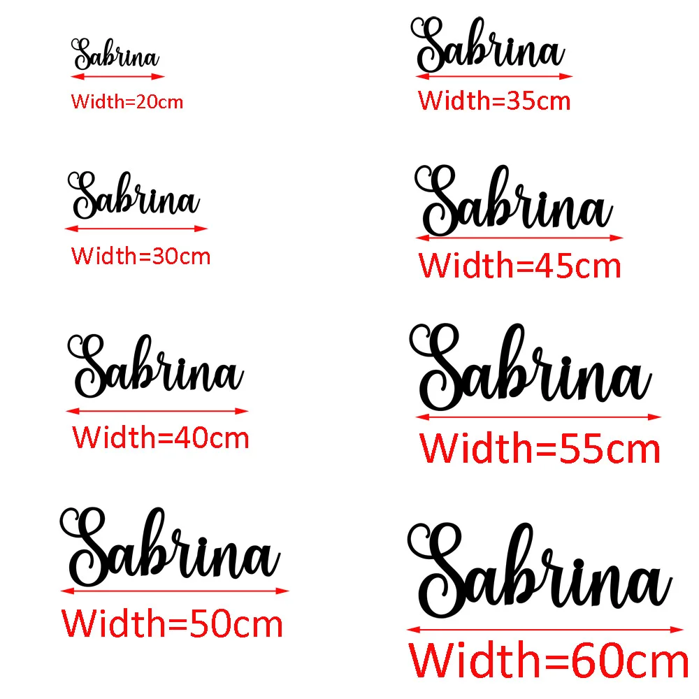 علامة اسم أكريليك مخصصة لحفل الزفاف ، اختر خطك ، علامة ذهبية مرآة ، سرير حضانة الطفل ، ديكور منزلي خشبي #6