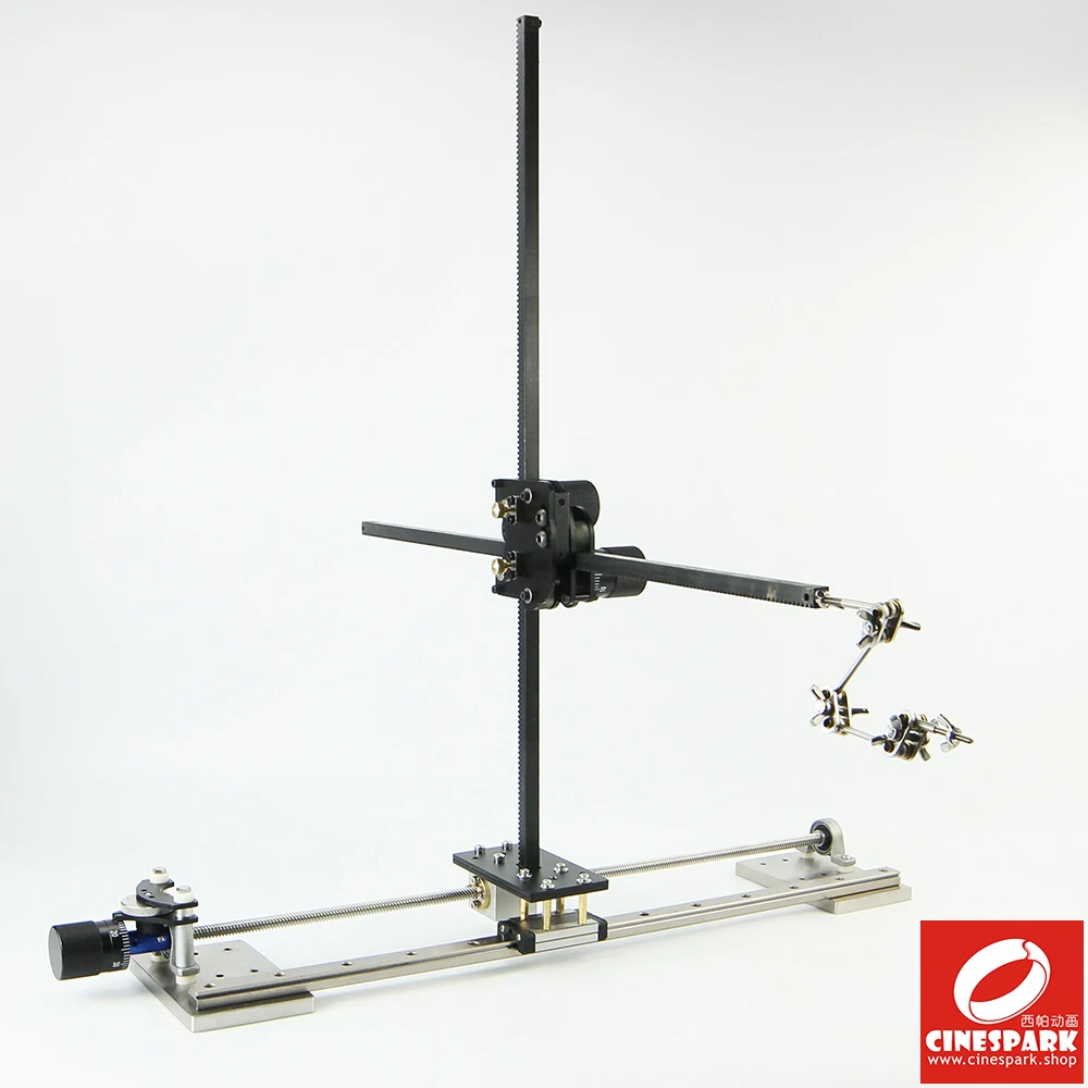 XYZ-500 adjustable rail and winder rig system for stop motion animation or photography