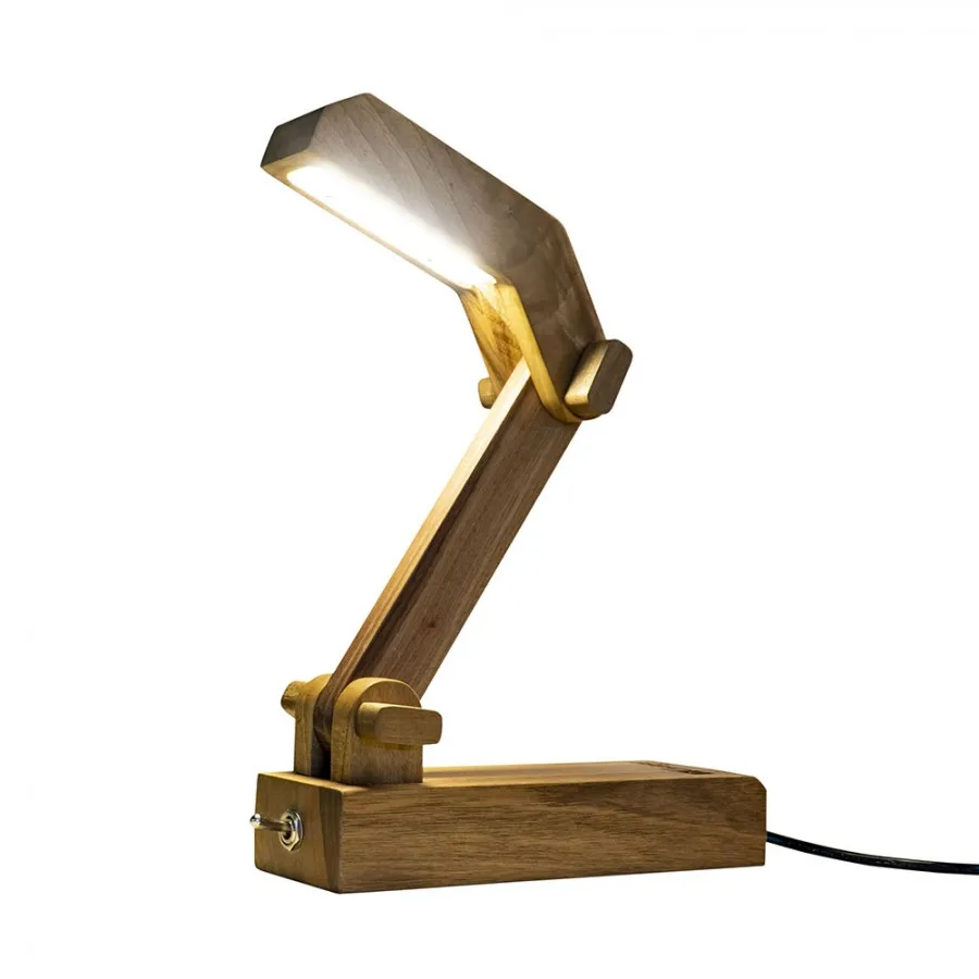 -Wood Lamp (Oak) Table Top Lamp