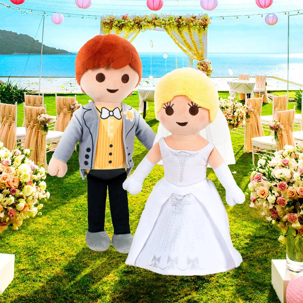 Playmobil Wedding Couple-30 Centimeters-Deluxe edition Stuffed Toy, original License, Couple, Newlywed, Wedding Gift