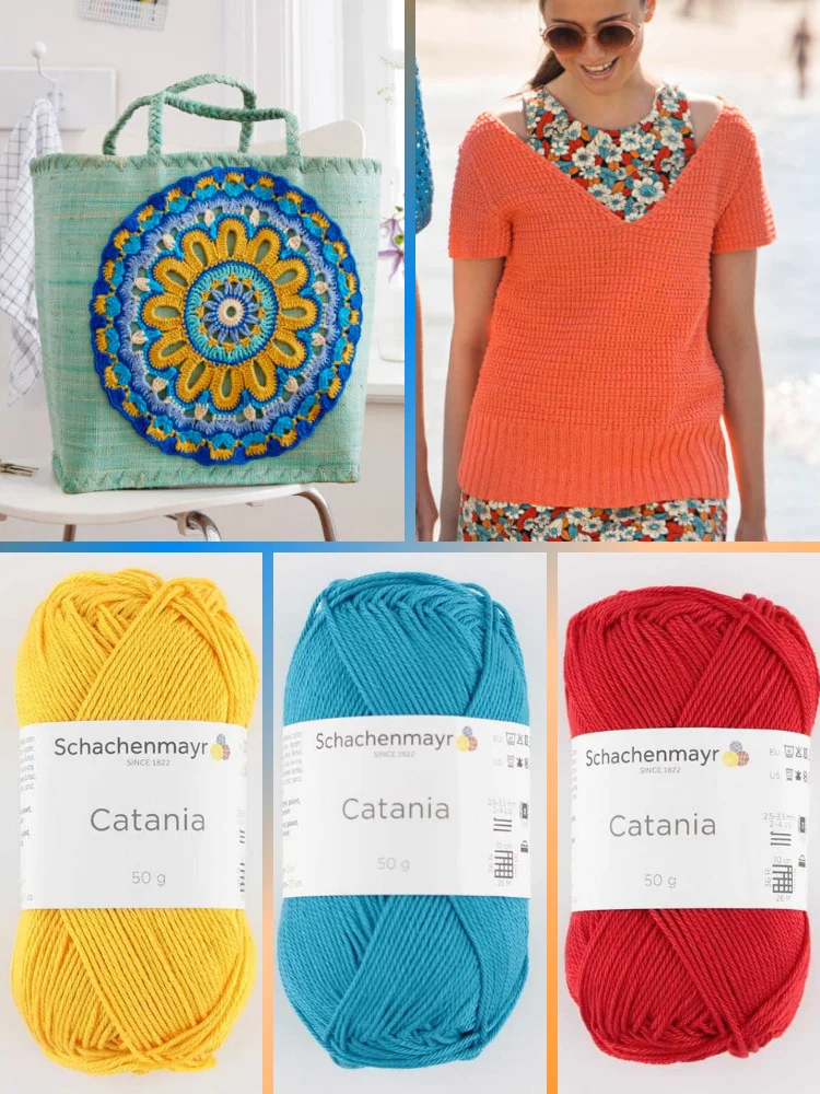 Cotton Knitted Yarn - 41 Color Options - 125 Meters (50gr) - Schachenmayr Catania - Hobby Materials - Scarves - Cardigan - Sweater - Blouse - Vest - Home Textile - Beret - Shawl - Amigurumi - DIY