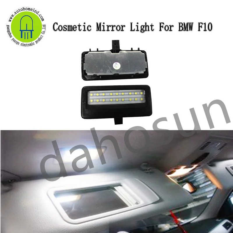 

2Pcs Dahosun White LED Vanity Lamp for BMW F10/F11/F07/F01/F02/F03/F04 Error Free Cosmetic Mirror Light