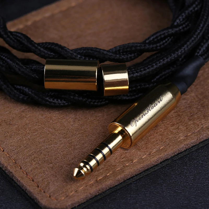 OPENHEART GoldenRing Headphone Cable 1 to 2 jack dual 3.5mm/2.5mm/4.4mm Balance Cable PP Yarn Silver Plated OCC Upgrade Wire
