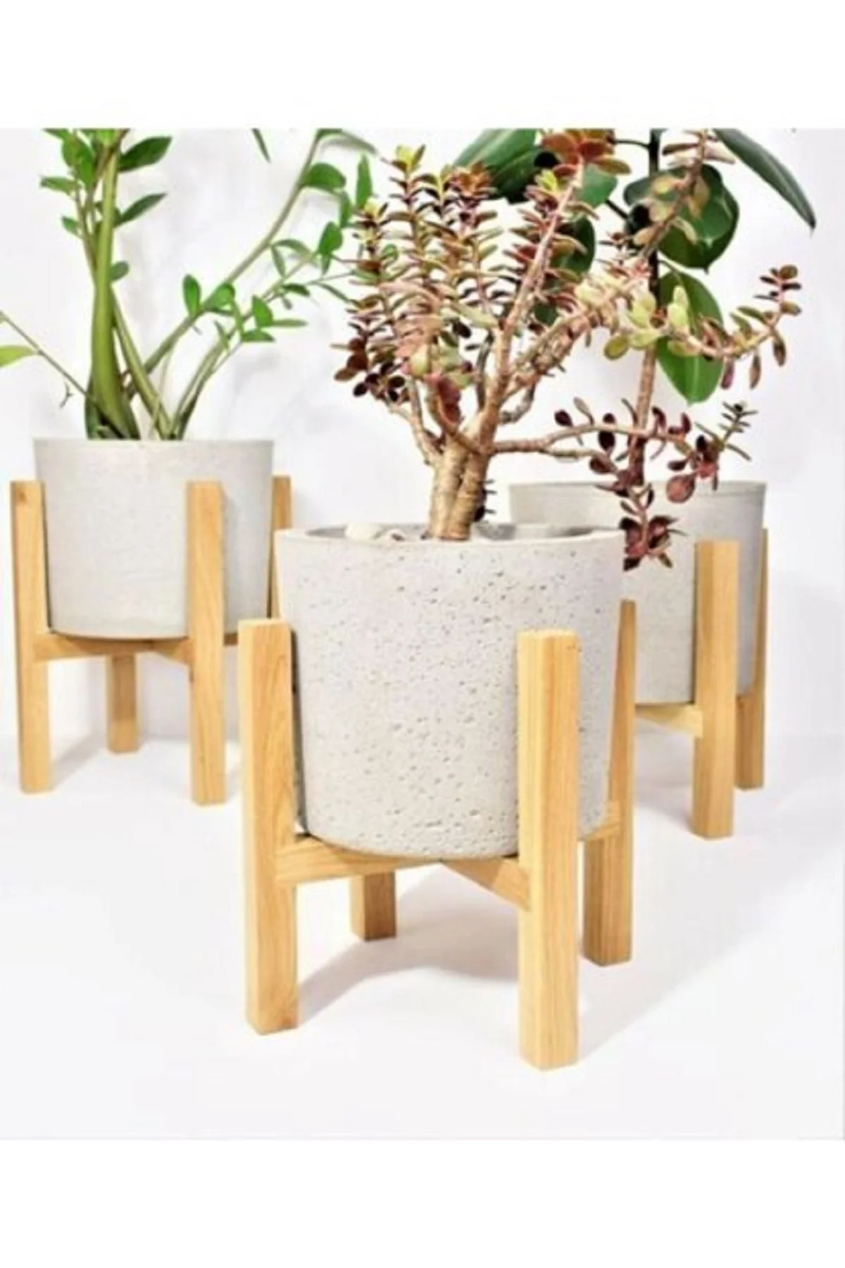 Flower pot Stand pcs Set Set Wooden Flower Stand Jardiniere Garden Flower Rack 30 cm