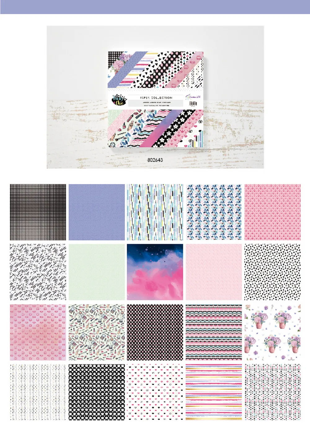 Creative Path 12-Zoll-Scrapbooking-Papier mit jungen und schicken Mustern, dekoratives Hintergrundpapier für DIY-Bastelarbeiten und Journaling – Detail 2