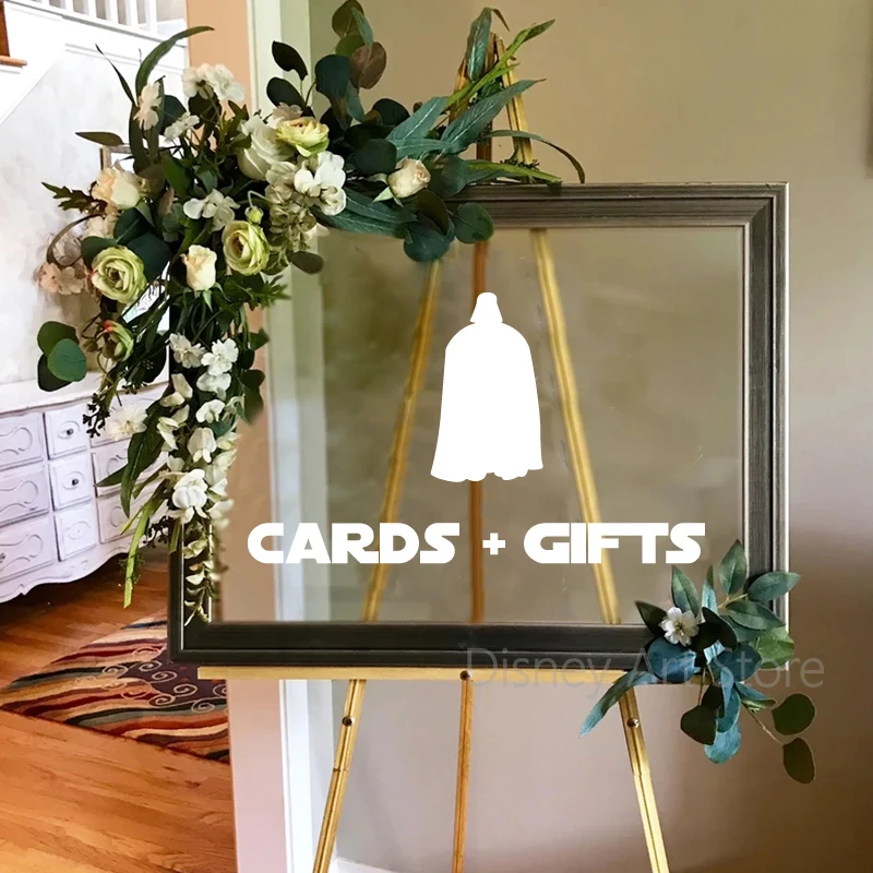 Star Wars Wedding Cards and Gifts Box Vinyl Sticker Wedding Gift Table Signs Decal For Wedding Signage, Mirror, Board Decoration