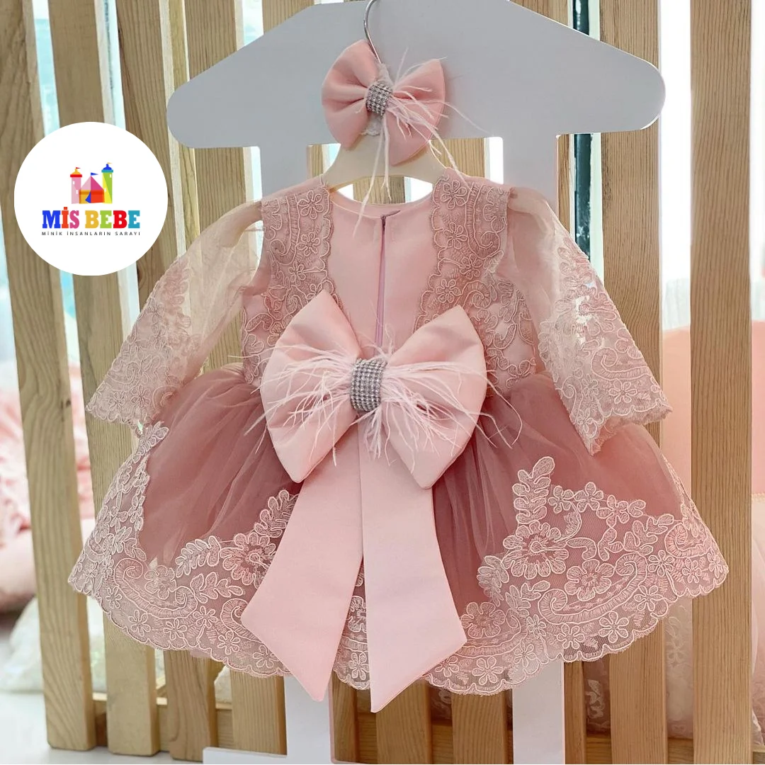 3-Pcs Dress hair Clip Shoes Clothing Sets Lace Gemmiferous Autumn Spring Summer Kids Costum toddler ball gownes Children