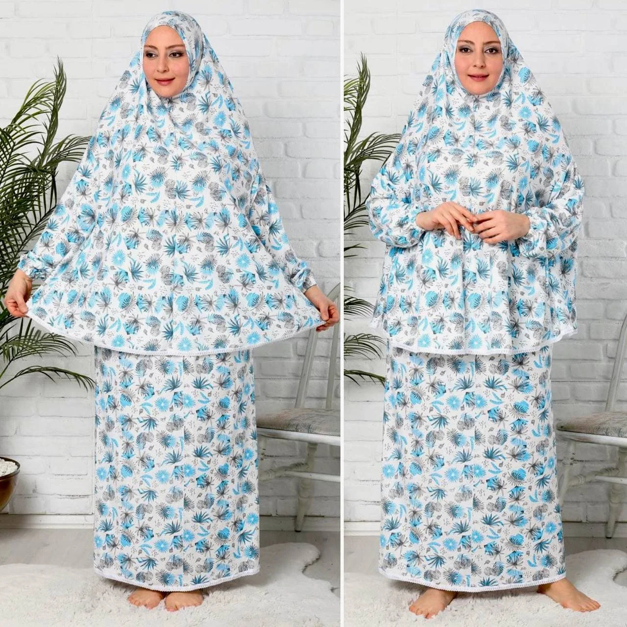 Robe de prière musulmane pour femmes, ensemble de prière musulmane, 100 coton, taille standard, haute qualité, de Turquie, se détendre, prier, hijab