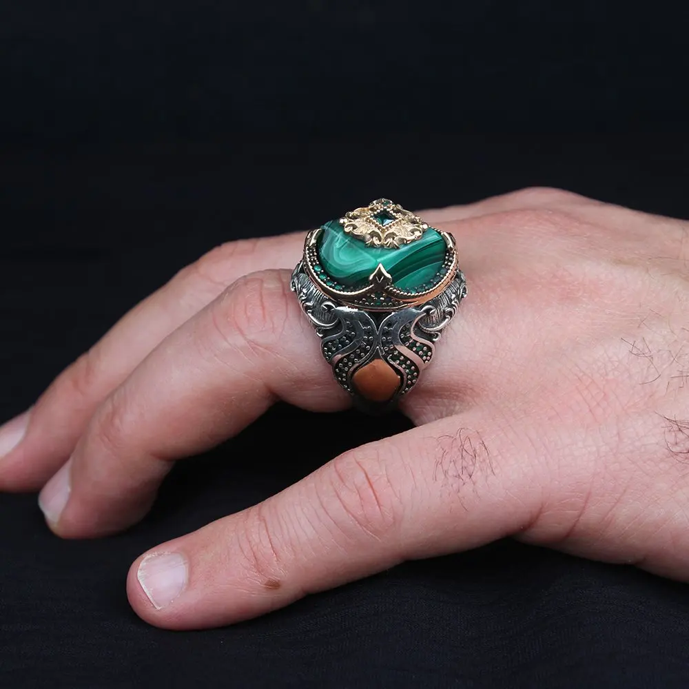 925 sterling silver rings aquamarin stone silver men rings handmade turkish jewellry luxury women rings made in turkey trendy