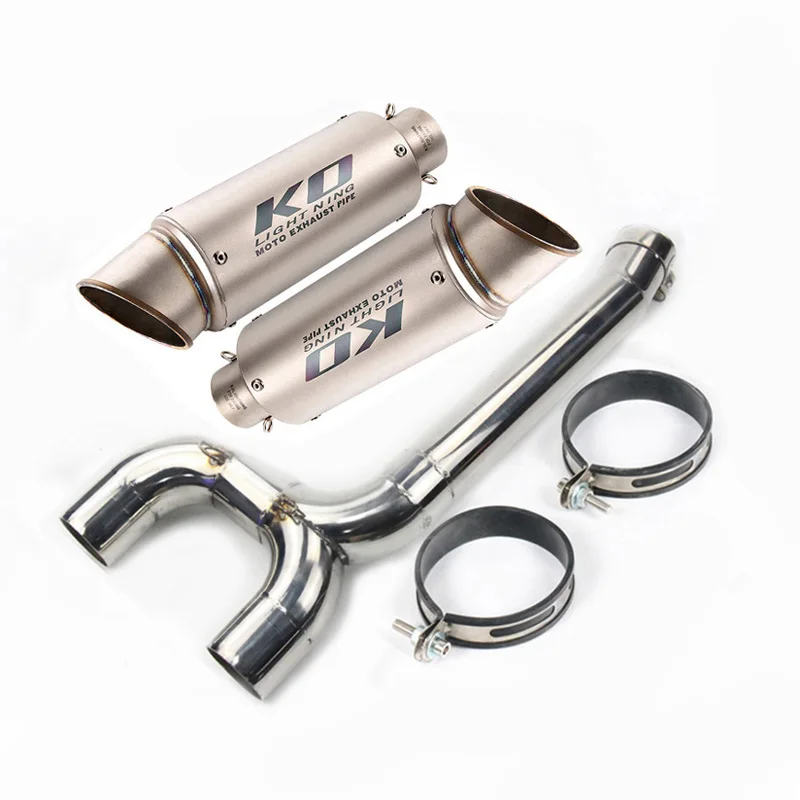 Slip on FZ6 FZ6N FZ6S Motorcycle Exhaust System Muffler Pipe Tips Connection Link Pipe for Yamaha FZ6 FZ6S FZ6N  2004-2011