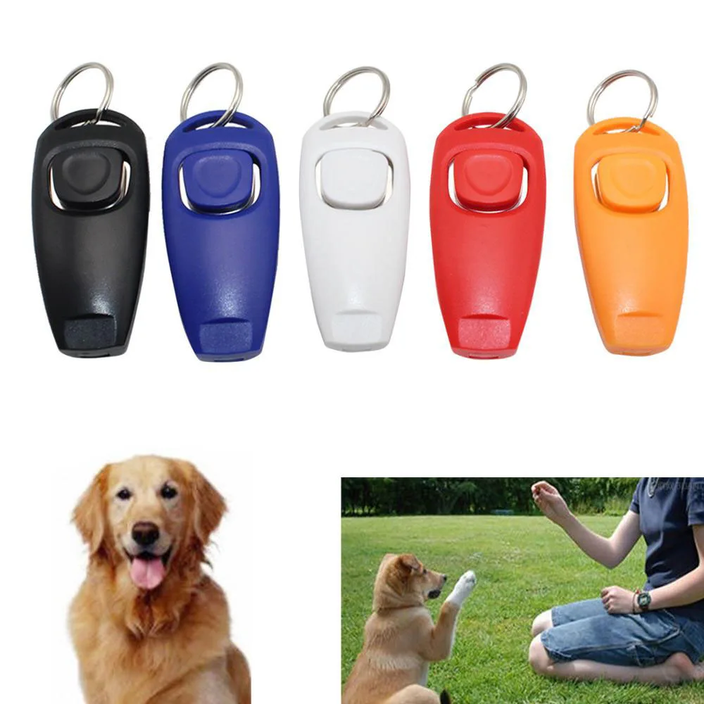 Pet Dog 2 In 1 Clicker and Whistle Obedience Agility Puppy Behaviour Training NEW 0-20kg NF