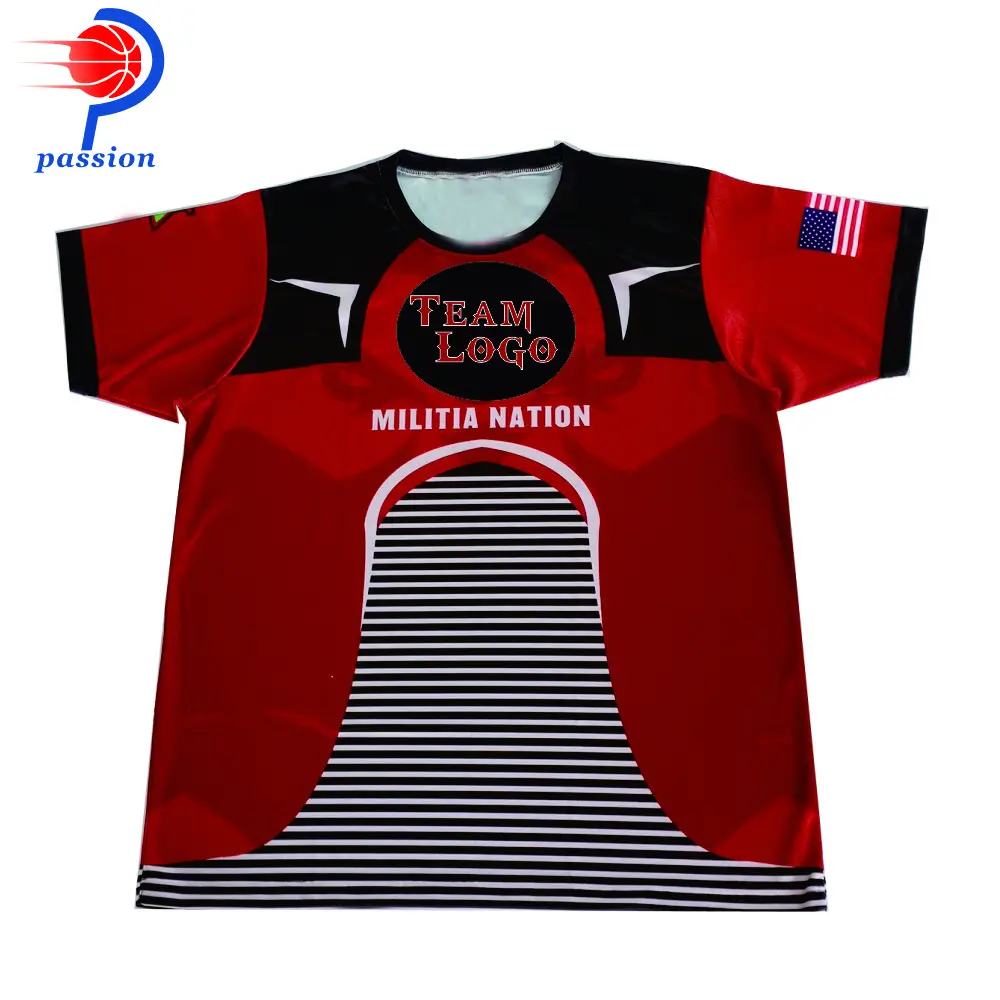 

$25 Each Best Quality Custom Design Red Black Grey White Gaming Jersey For Video Game Teams