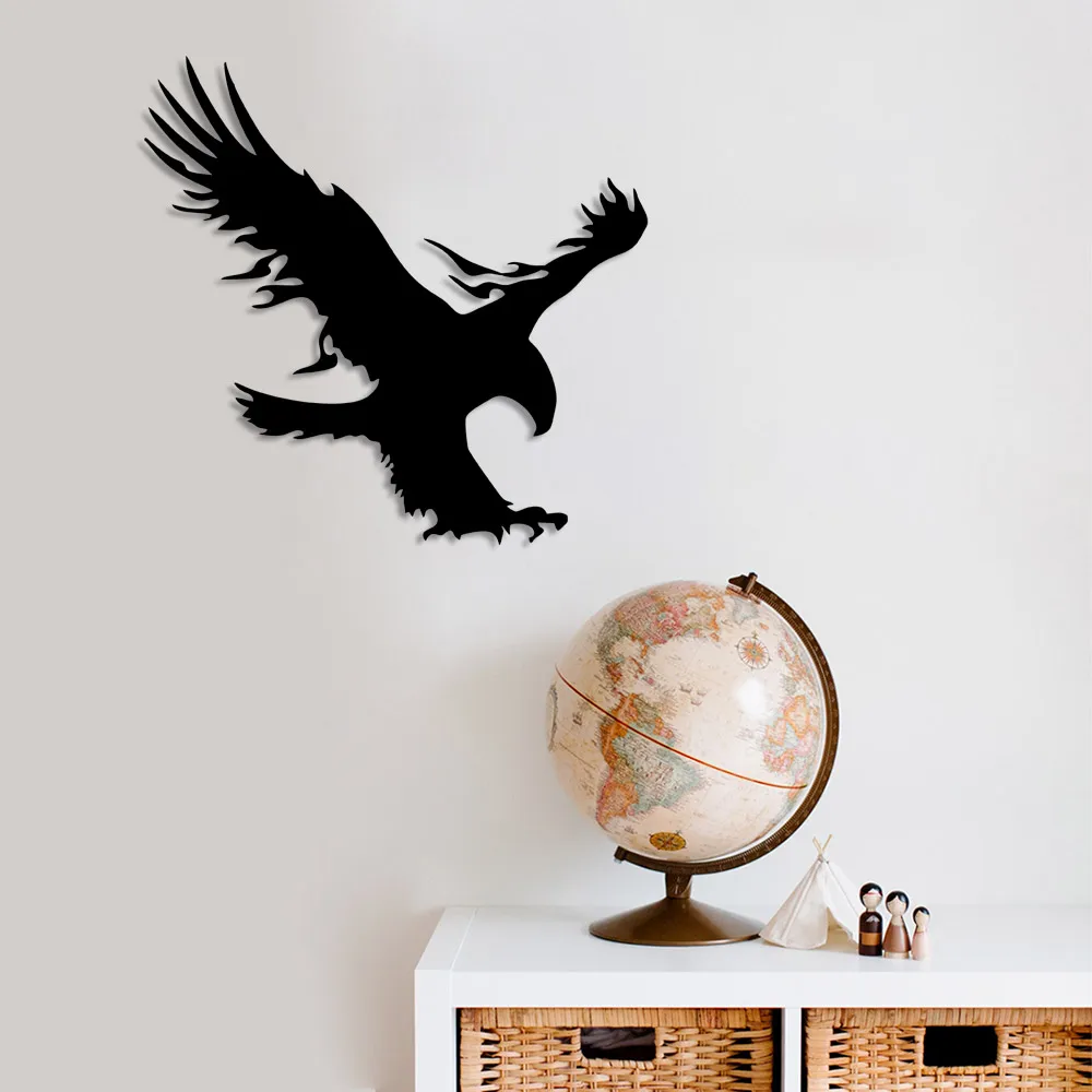 Eagle Bird With Claws To The Floor Wall Room Home Accessory Wooden Table 50x48cm