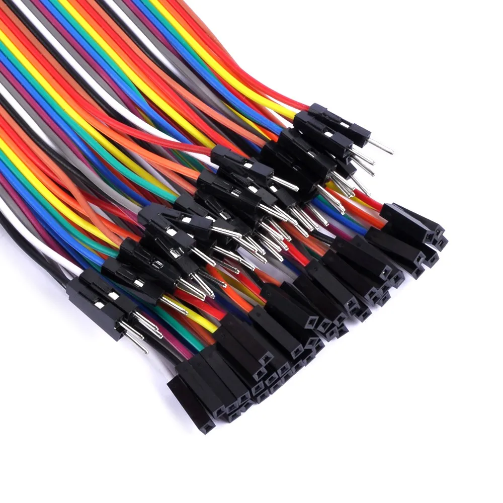 40 Cables 30cm male female jumper dupont 2,54 arduino