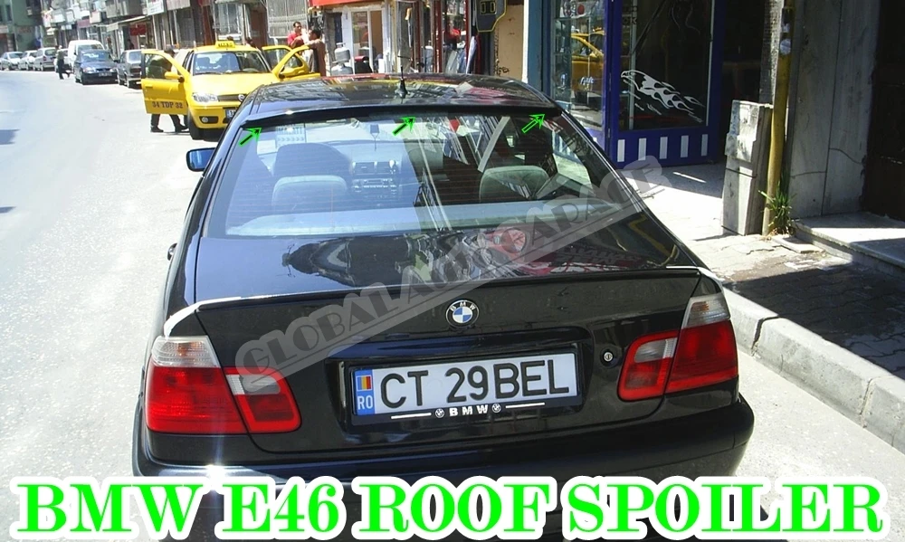 For Bmw 3 Series E46 1998-2005 Roof Window Spoiler Auto Accessory Universal Spoilers Car Antenna Car Styling Diffüser Flaps