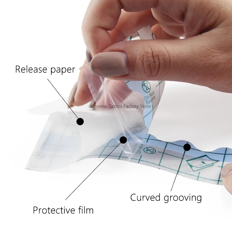 Tatuaggio impermeabile pellicola post-cura pellicola protettiva per la cura della pelle tatuaggio bendaggi adesivi traspiranti strumento di riparazione del tatuaggio multi-dimensione