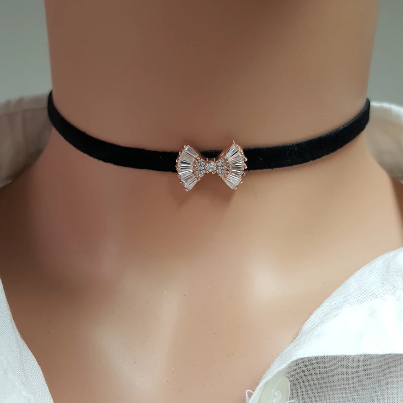 Women Choker Necklace Black Choker for Women 925 Sterling Silver Made in TURKEY