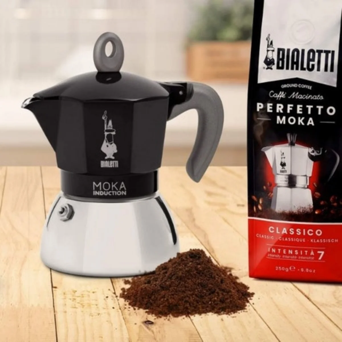 Bialetti Induction 2-6 Cup Moka Pot Coffee Maker, Original Bialetti Stovetop Kitchen Drip Stove Gas Best Delicious