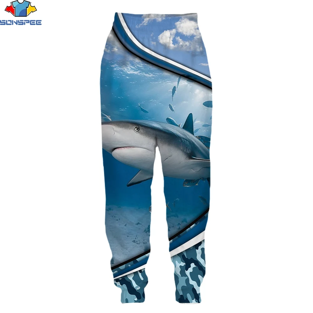 

SONSPEE 3D Digital Printed Shark Pants Starry Night Trousers Spring And Autumn Sports Trousers For Men And Women Casual Pants