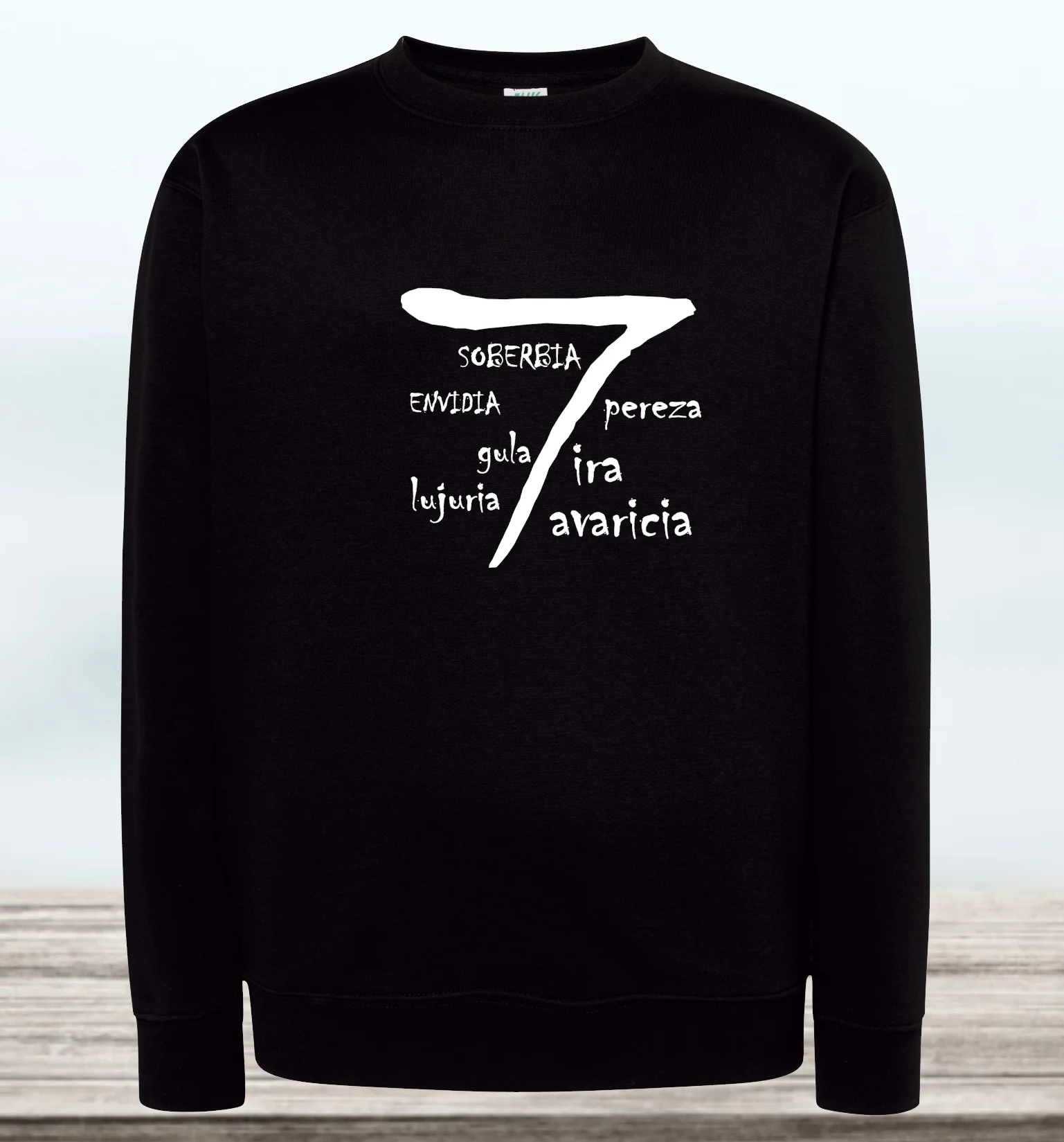 Sweatshirt 7 sins capital no hood, clothing Man Woman Child fashion CASUAL quality, style, colors JERSEY, CASUAL sweater TOP sale with modern print, novelty