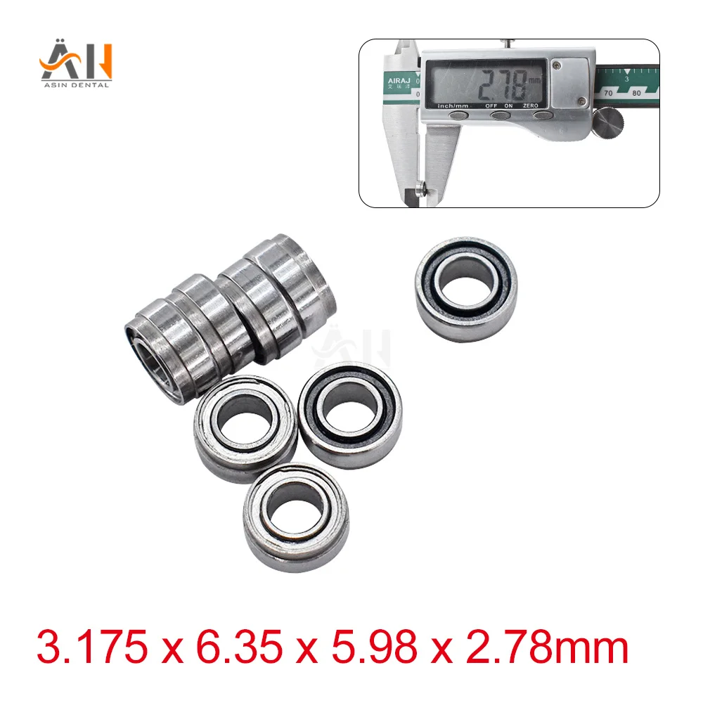 10Pcs High Quality KAVO Dental Ceramic Bearings Balls 3.175*6.36*5.98*2.78mm Compatible Handpiece Bearing With Dust Cover