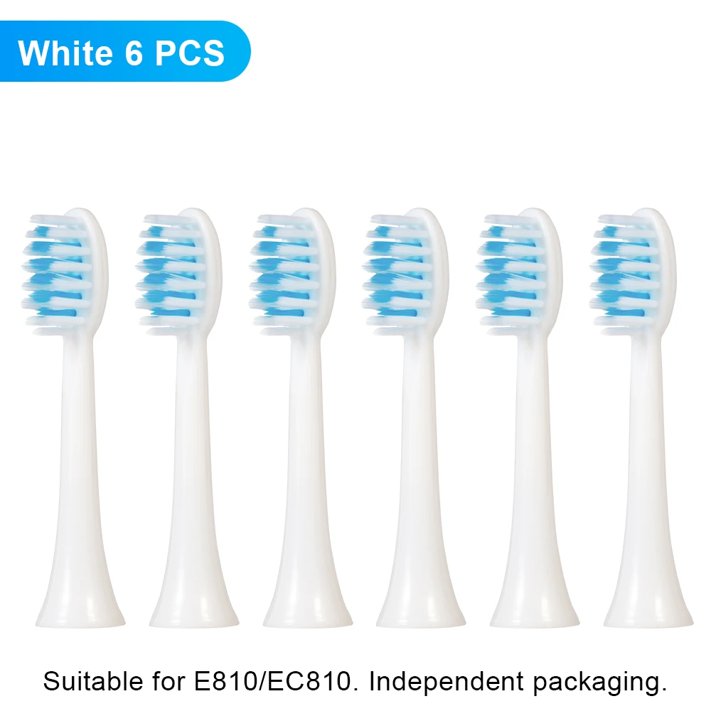 Replacement Brush Heads For TONGWODE E819 E810 EC810 Ultrasonic Electric Toothbrush Soft Bristle Nozzles with Sealed Package