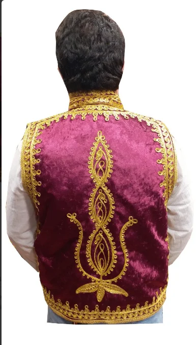 Ottoman Embroidered Vest Kırmzı Ottoman Vest Embroidered Vest Groom Kına Night Groom traditional Ottoman YouTube phenomenon vest