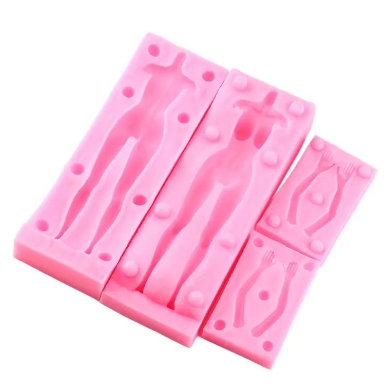 3D Doll Body Molds Silicone Mold DIY Party Fondant Cake Decorating Tools Chocolate Gumpaste Mould Candy Clay Resin Moulds