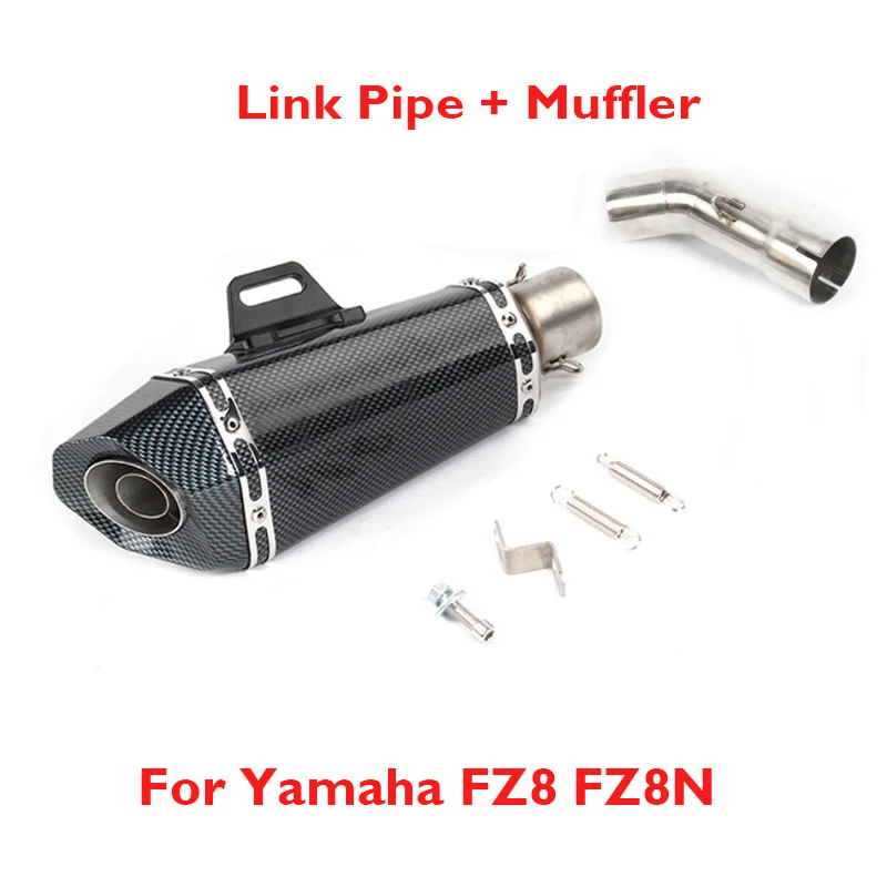 

FZ8 FZ8N Motorcycle Exhaust Escape Muffler Tip Silencer Connector Middle Link Tube for Yamaha FZ8 FZ8N