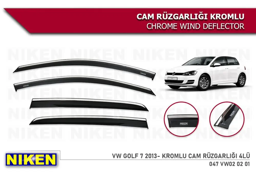 

for Volkswagen Golf 7 Wind Deflector Chrome Rain Window Visors 2013 20142015 2016 2017 2018 2019 2020 4 Pieces Auto Accessories