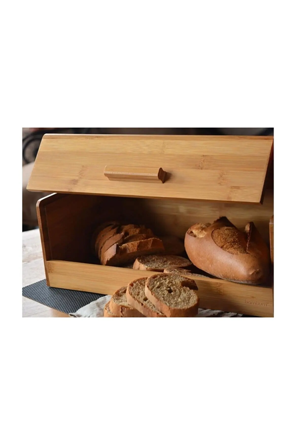 

Bamboo Lorenzo Bread Box For kitchen Storage in the kitchen Breadbasket Kitchen storage box Food container Organizer boxes